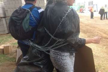 Protesta de Turcón en el Palmeral de Maspalomas (Foto TA)